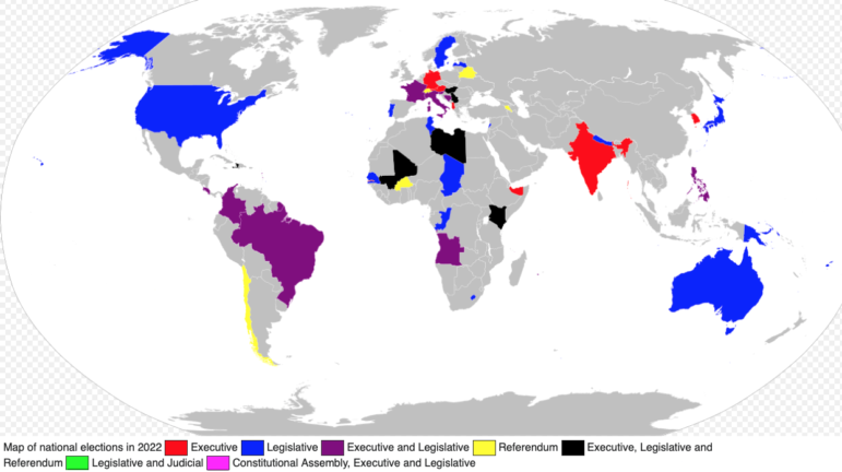 Wikipedia map of 2022 elections
