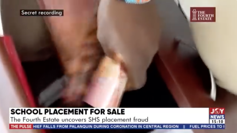 Fourth Estate Ghana secret filiming student placement bribes