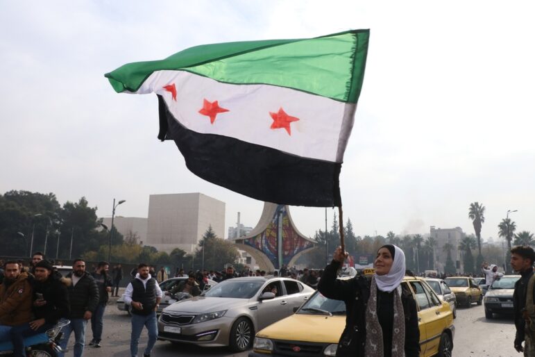 Fall of Assad regime, Syrians celebrating in Damascus, December 8, 2024.