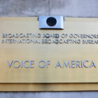 Voice of America sign